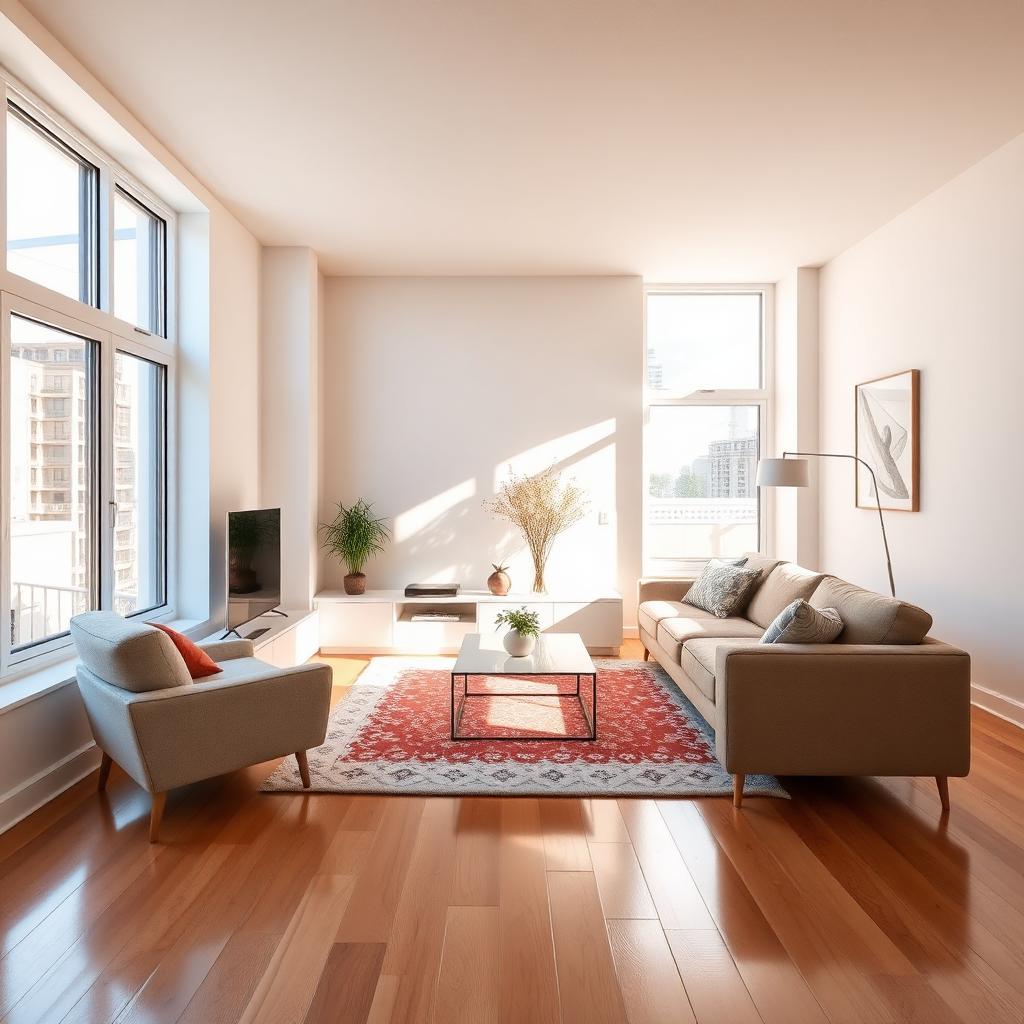 Freshly cleaned, move-in ready apartment interior